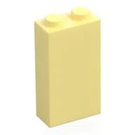 Brick 1 x 2 x 3 with Bottom Stud Holder, Bright Light Yellow