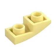 Brick Curved Inverted 2 x 1, Bright Light Yellow