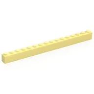 Brick 1 x 16, Bright Light Yellow