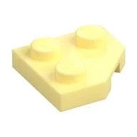 Wedge Plate 2 x 2 Cut Corner, Bright Light Yellow