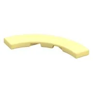 Tile 4 x 4 Curved, Macaroni, Bright Light Yellow