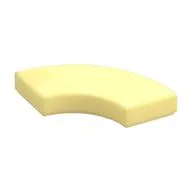 Tile 2 x 2 Curved, Macaroni, Bright Light Yellow