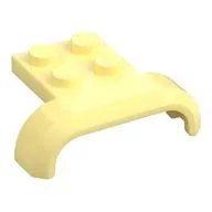 Wheel Arch, Mudguard 3 x 4 with 2 x 2 Plate, Bright Light Yellow
