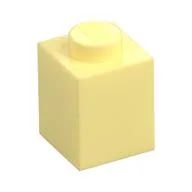 Brick 1 x 1, Bright Light Yellow