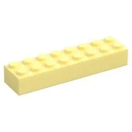 Brick 2 x 8, Bright Light Yellow