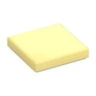 Tile 2 x 2 with Groove, Bright Light Yellow