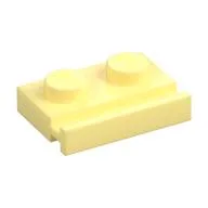 Plate Special 1 x 2 with Door Rail, Bright Light Yellow