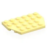 Wedge Plate 4 x 6 Cut Corners, Bright Light Yellow