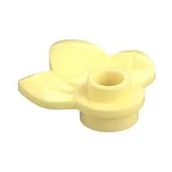 Plant, Plate 1 x 1 Round with 3 Leaves, Bright Light Yellow