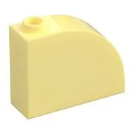 Brick Curved 1 x 3 x 2, Bright Light Yellow