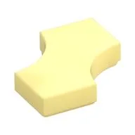 Tile Special 2 x 2 with 2 Quarter Round Cutouts, Bright Light Yellow
