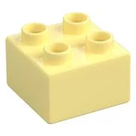 Duplo Brick 2 x 2, Bright Light Yellow