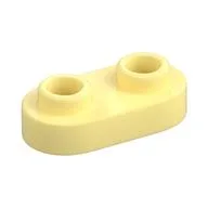 Plate Special 1 x 2 Rounded with 2 Open Studs, Bright Light Yellow