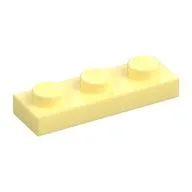 Plate 1 x 3, Bright Light Yellow