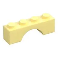 Brick Arch 1 x 4, Bright Light Yellow