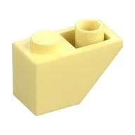 Brick Sloped Inverted 45° 2 x 1, Bright Light Yellow