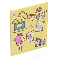 Glass for Frame 1 x 6 x 6 with White 3-Pane Window / Map, Streamers, Unicorns, Paintings Print, Bright Light Yellow