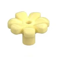 Plant, Flower, Minifig Accessory with 7 Thick Petals and Pin, Center Ring, Bright Light Yellow