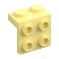 Bracket 1 x 2 - 2 x 2, Bright Light Yellow