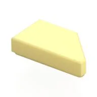 Tile 1 x 2 with Stud Notch Left, Bright Light Yellow