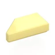 Tile 1 x 2 with Stud Notch Right, Bright Light Yellow