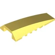 Brick Wedged, Curved 4 x 8 No Top Studs, Bright Light Yellow