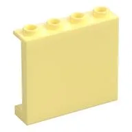 Panel 1 x 4 x 3 [Side Supports / Hollow Studs], Bright Light Yellow