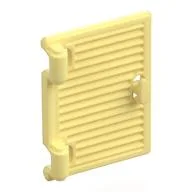 Window 1 x 2 x 3 Shutter with Hinges and Handle, Bright Light Yellow