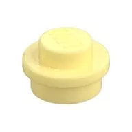 Plate Round 1 x 1 with Solid Stud, Bright Light Yellow