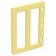 Duplo Door with Two Long Window Panes, Bright Light Yellow