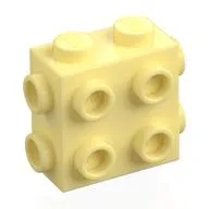 Brick Special 1 x 2 x 1 2/3 with 8 Studs on 3 Sides, Bright Light Yellow