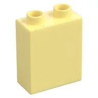 Duplo Brick 1 x 2 x 2 with Bottom Tube, Bright Light Yellow