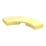 Tile 3 x 3 Curved, Macaroni, Bright Light Yellow