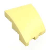 Brick Wedged, Curved 3 x 2 with Stud Notch Left, Bright Light Yellow