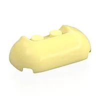 Brick Round, Curved Triple 2 x 4 x 1 with 1 x 2 Recessed Center, Bright Light Yellow