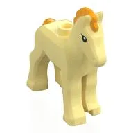 Animal, Foal with Black Eyes, Bright Light Orange Mane, Tail Print, Bright Light Yellow