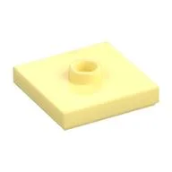 Plate Special 2 x 2 with Groove and Center Stud (Jumper), Bright Light Yellow
