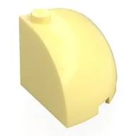 Brick Round Corner 3 x 3 x 2 Dome Top, Bright Light Yellow
