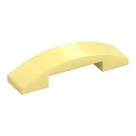 Brick Curved 4 x 1 Double, No Studs, Bright Light Yellow