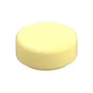 Tile Round 1 x 1, Bright Light Yellow