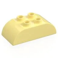 Duplo Brick 2 x 4 Curved Top, Bright Light Yellow