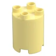 Duplo Brick Round 2 x 2 x 2, Bright Light Yellow