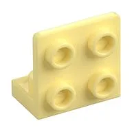Bracket 1 x 2 - 2 x 2 Inverted, Bright Light Yellow