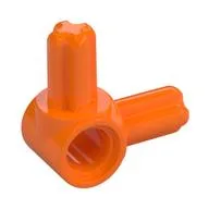 Technic Pin Connector Hub with 2 Perpendicular Axles, Orange