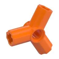 Technic Axle and Pin Connector Angled Triple [120° Offset], Orange