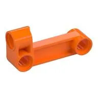 Technic Pin Connector Perpendicular 2 x 4 Bent - Beam with 90 Hole Ø 4.8, Orange