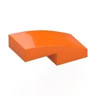 Brick Curved 2 x 1 No Studs [1/2 Bow], Orange