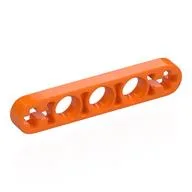 Technic Beam 1 x 5 Thin with Axle Holes on Ends, Orange