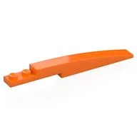 Brick Curved 10 x 1 [Symmetric Inside Ridges], Orange
