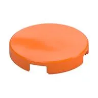 Tile Round 2 x 2 with Bottom Stud Holder, Orange